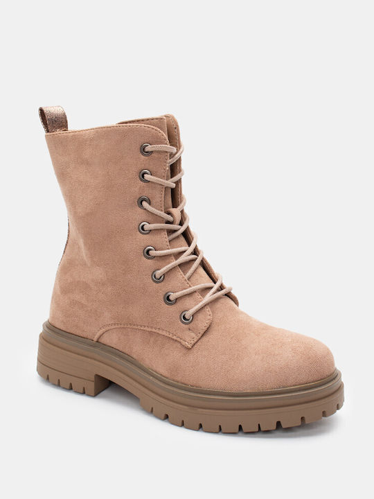 Stiefeletten mit Profilsohle & Reißverschluss 4305597-dunkelbeige