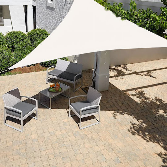 Modernhome Dreieck Sonnensegel Beige 5x5m 180gr/m²