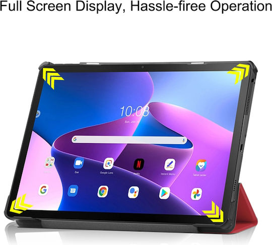 Techsuit Flip Cover Roșu Lenovo Tab M10 A 3-A Generație (TB328FU/TB328XU)