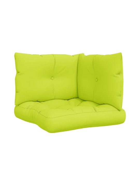 vidaXL Waterproof Pallet Sofa Cushion Light Green 3pcs