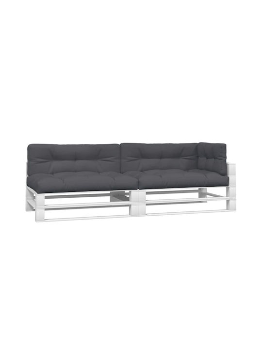 vidaXL Waterproof Sofa Cushion Palette with Backrest Anthracite 5 Pieces