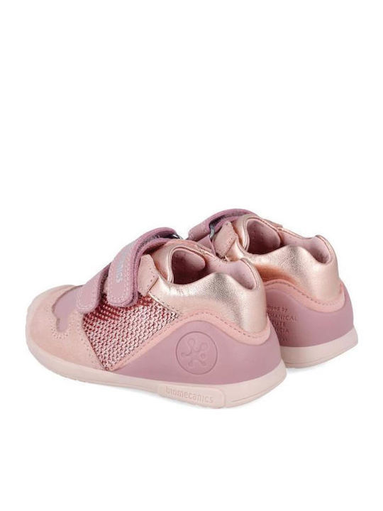 Παιδικά Sneakers Ανατομικά με Σκρατς Ροζ
