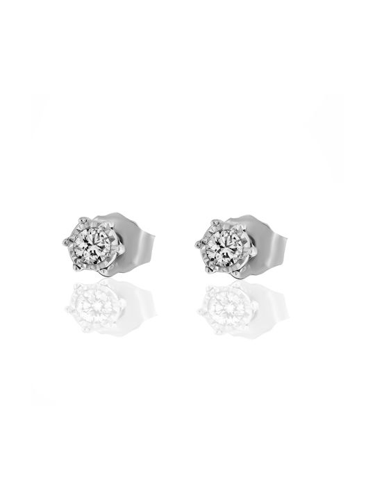 Metrongold Earrings made of Platinum with Diamond