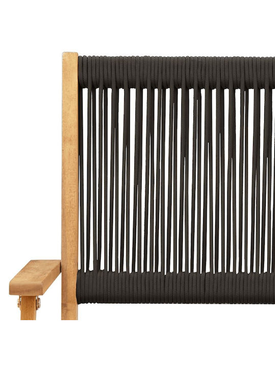 Set Cameră De Zi Pentru Spații Exterioare Mici 3 Piese Negru Cu Suport Pentru Umbrelă