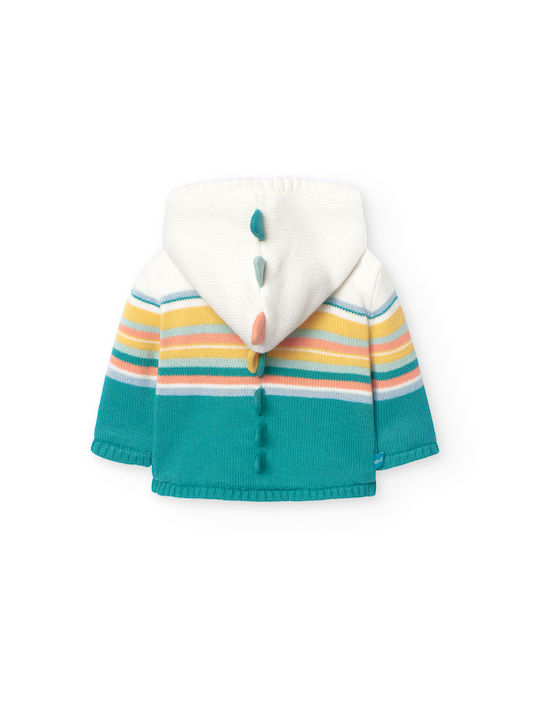 Boboli Kids Cardigan Woolen white, petrol