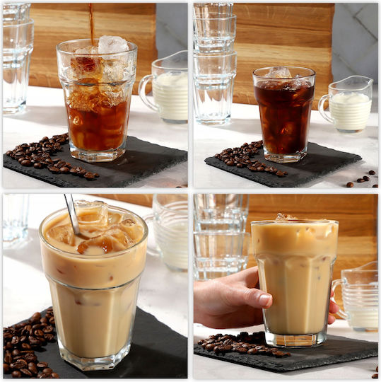 Kadax Glas Wasser / Cocktail/Trinken / Kaffee/Freddo aus Glas 370ml