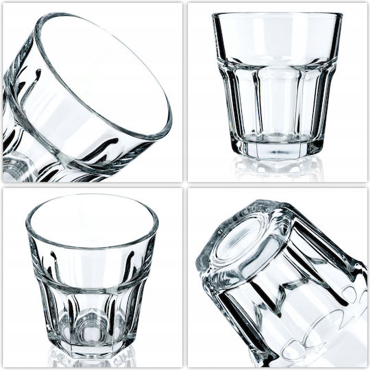 Kadax Σετ Ποτήρια Καφέ/Freddo / Νερού από Γυαλί 230ml 4τμχ