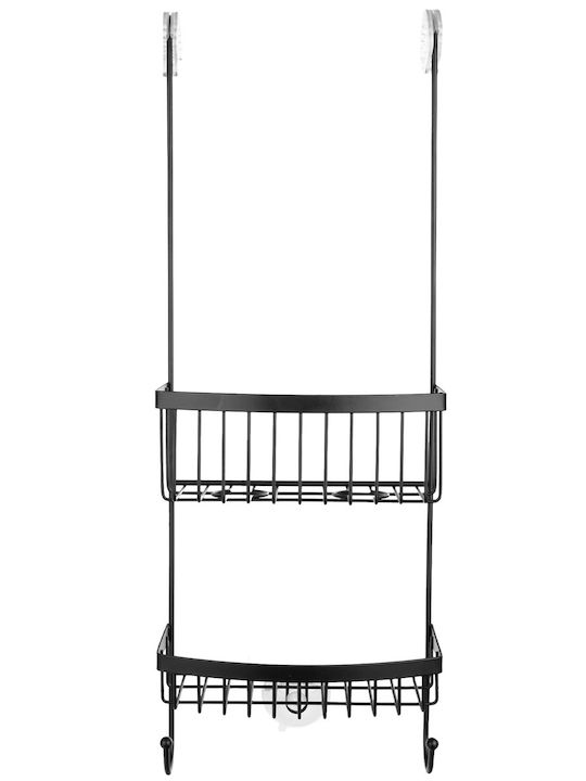 Kadax Стенен Рафт за баня Метален 20.5x10x58см Черна