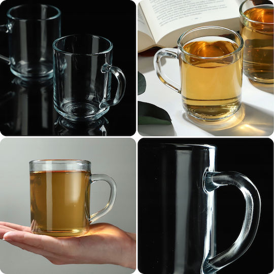 Kadax Σετ Ποτήρια Καφέ / Freddo Γυάλινα 240ml 6τμχ