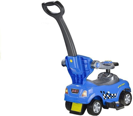 Lean Toys Количка Езда На С Ръкохватка Със Звук Син
