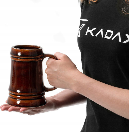Kadax Becher Keramik Braun 500ml 2Stück