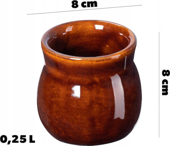 Kadax Schimbare de căldură Cană Ceramică Maro 250ml 2buc