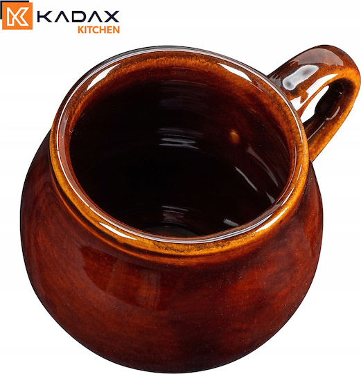 Kadax Heat Change Κούπα Κεραμική Καφέ 300ml 4τμχ
