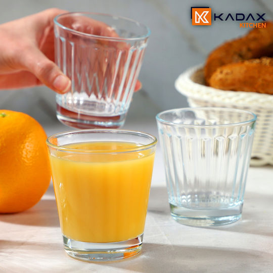 Kadax Σετ Ποτήρια Νερού από Γυαλί 175ml 4τμχ