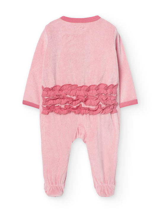 Boboli Baby Strampler Samt Rose