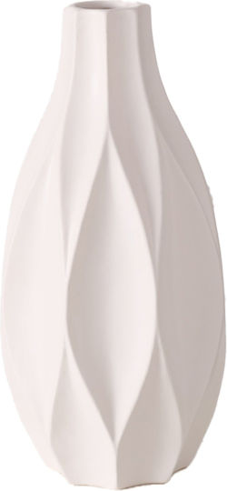 Boltze Βάζο Γυάλινο Λευκό 16xΥ30cm Boltze Βάζο Γυάλινο Λευκό 16xΥ30cm