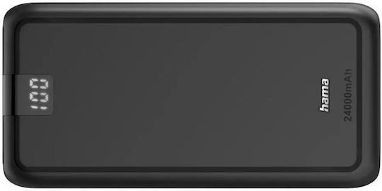 HAMA Performance 24 Power Bank 24000mAh mit 2 USB-A Anschlüssen und USB-C Anschluss Gray