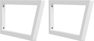 vidaXL Metallic Shelf Brackets White 250x550mm 2pcs 4007281