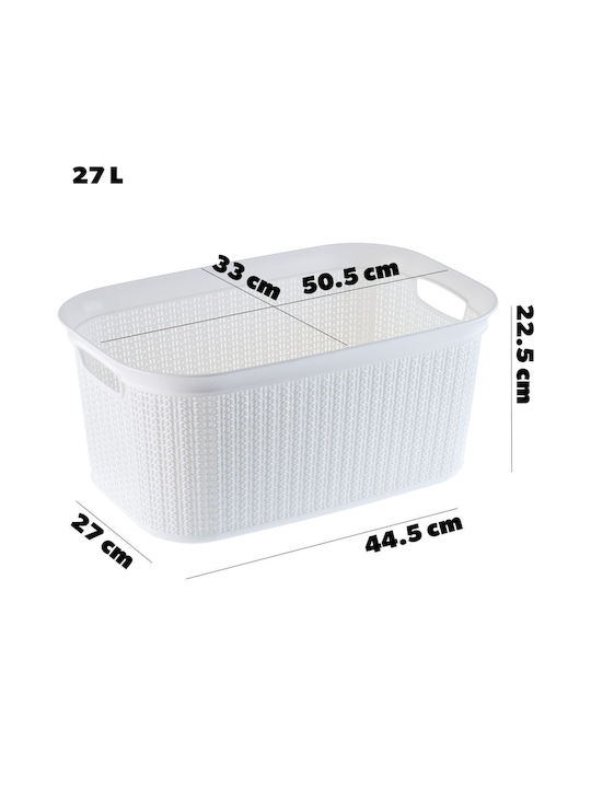 Kadax Coș De Rufe Din Plastic 27lt Alb