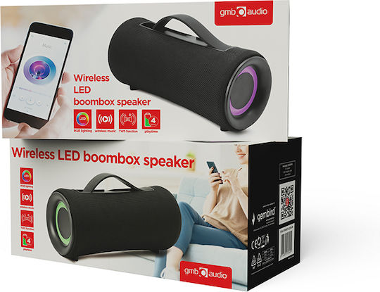 Gembird Boombox Bluetooth Speaker 10W with Radio and Battery Life up to 4 hours Black