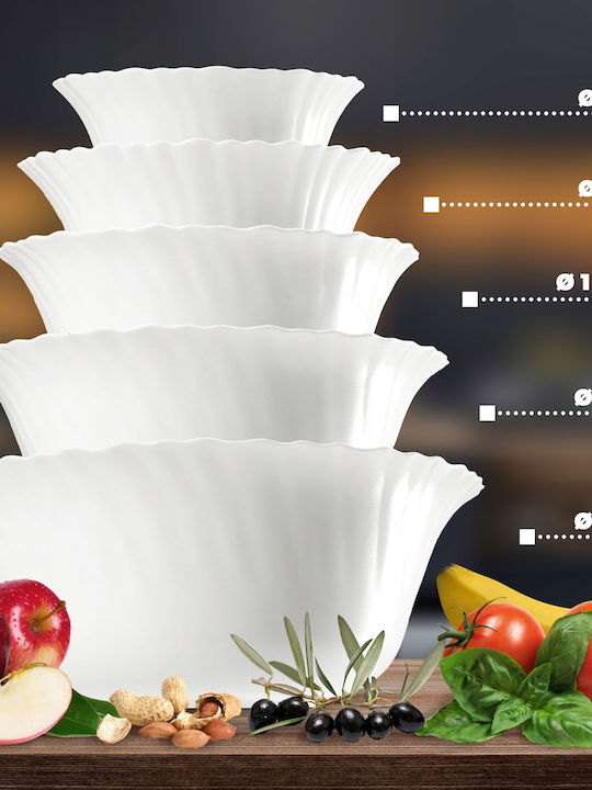 Kadax Salatschüssel Glas Weiß 1Stück