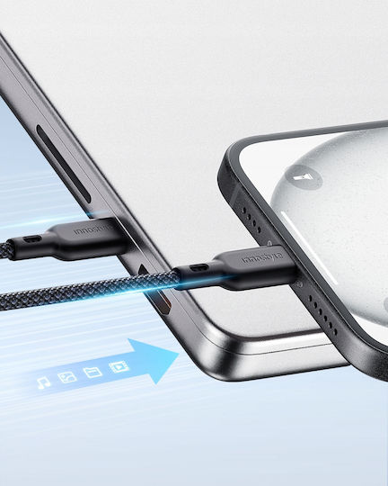 Innostyle Плетен USB 2.0 Кабел USB-C Мъжки - USB-C 240W Захранване (PD) Черен 2м ICC240BLK