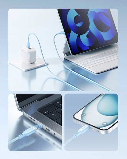 Innostyle USB 2.0 Кабел USB-C Мъжки - USB-C 60W Захранване (PD) Син 2м ICC150BB