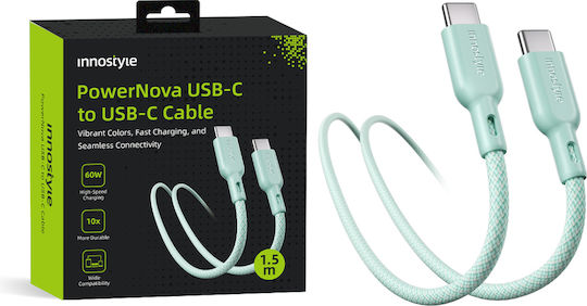 Innostyle USB 2.0 Kabel USB-C männlich - USB-C 60W PD Grüne 2m ICC150GN