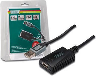 LogiLink USB 2.0 Кабел USB-A мъжки - USB-A женски Черен 5м UA0001A