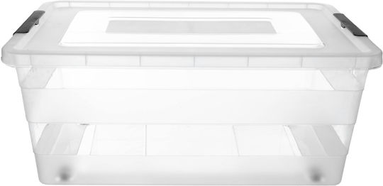 Kadax Plastic Cutie de Depozitare cu Capac Transparent 40cm 1buc