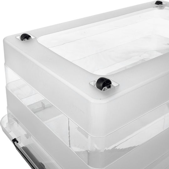 Kadax Plastic Cutie de Depozitare cu Capac Transparent 40cm 1buc