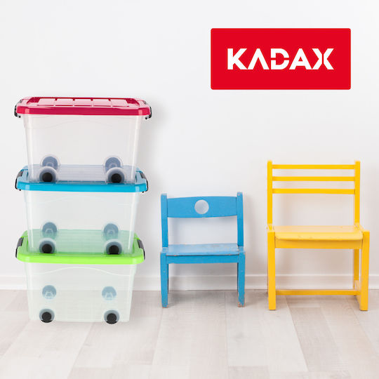 Kadax Cutie De Depozitare Din Plastic Cu Capac 60lt
