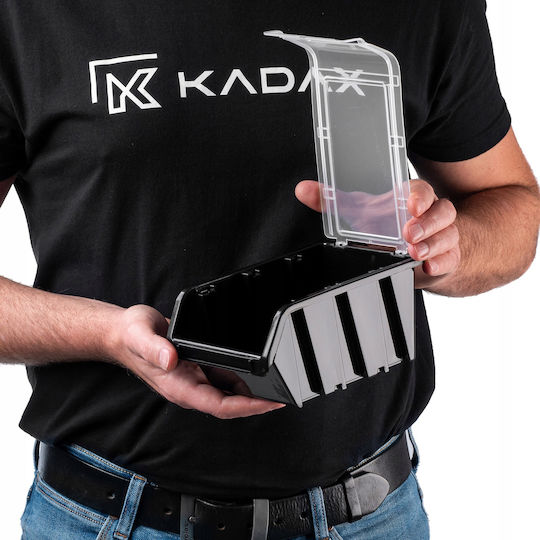 Kadax Пластмаса Кутия за съхранение с капак Черен 19.5x12x9см 1бр