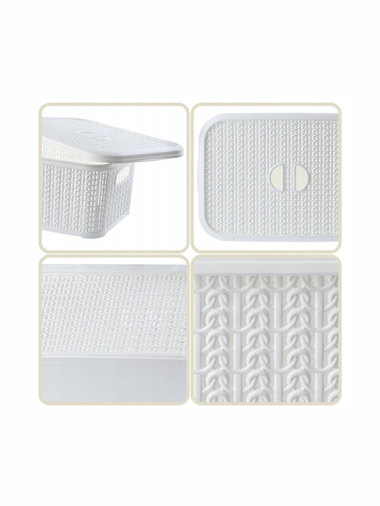 Kadax Montat pe perete Raft Baie Plastic Albă