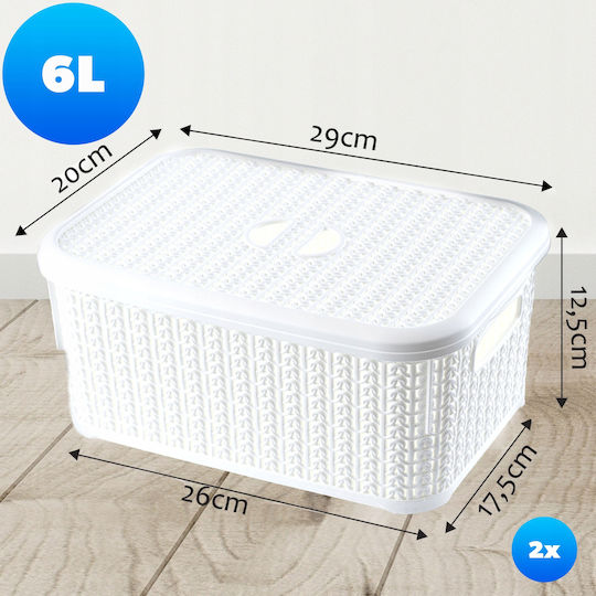 Kadax Montat pe perete Raft Baie Plastic Albă