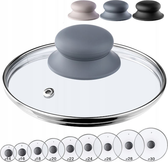 Kadax Lid for Pan made of Glass 18cm 1pcs 143096