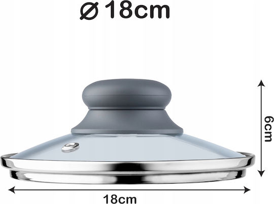 Kadax Lid for Pan made of Glass 18cm 1pcs 143096