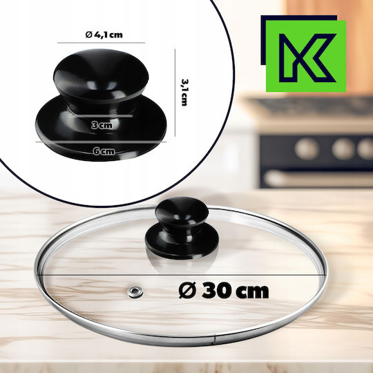 Kadax Kochgeschirrdeckel Für Pan Und Topf Glas 30cm 30796