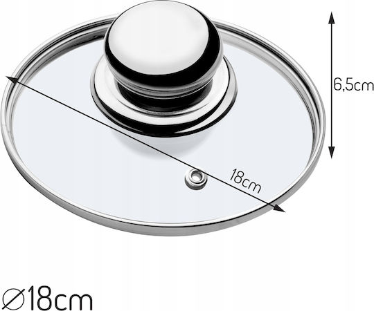 Kadax Καπάκι για Τηγάνι και Κατσαρόλα Γυάλινο 18cm 142972