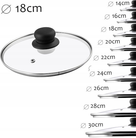Kadax Kadax Glas Kochgeschirrdeckel Für Töpfe Und Pfannen 18cm 113197