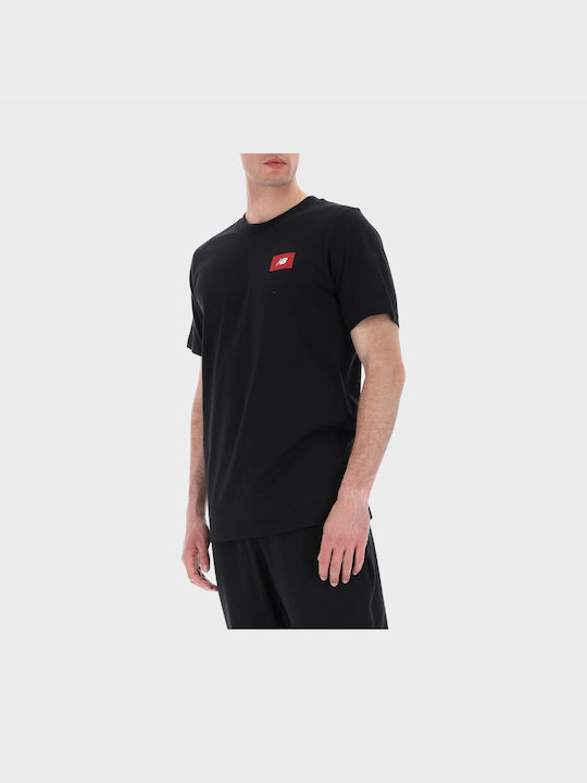 New Balance Bărbați T-shirt Sportiv cu Mânecă Scurtă Negru