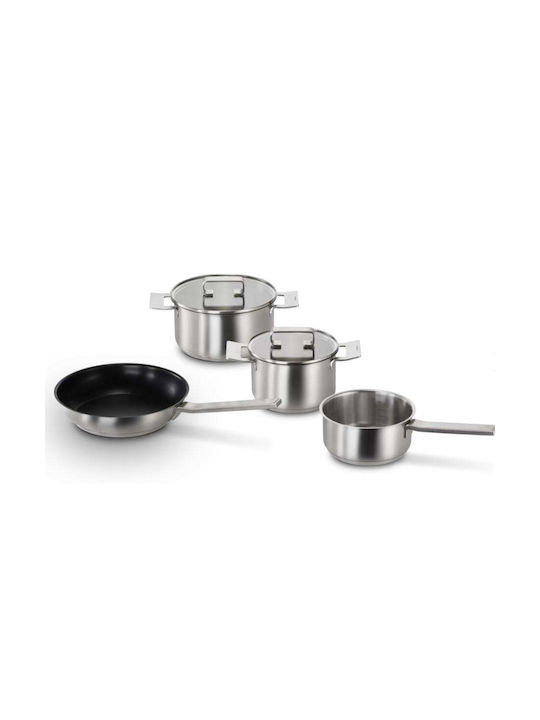 Bosch Cookware Set Made of Stainless Steel Silver with Non-Stick Coating 4 Pieces