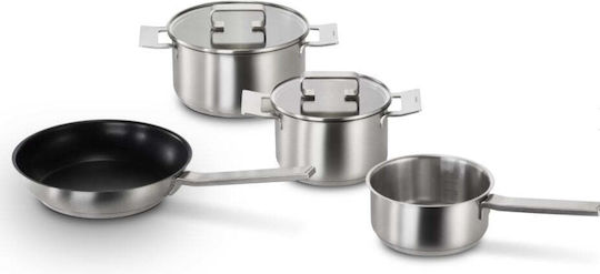 Bosch Cookware Set Made of Stainless Steel Silver with Non-Stick Coating 4 Pieces