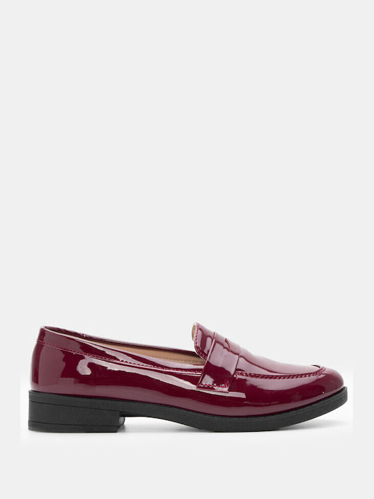 Patent Leather Moccasins 4308726-Burgundy