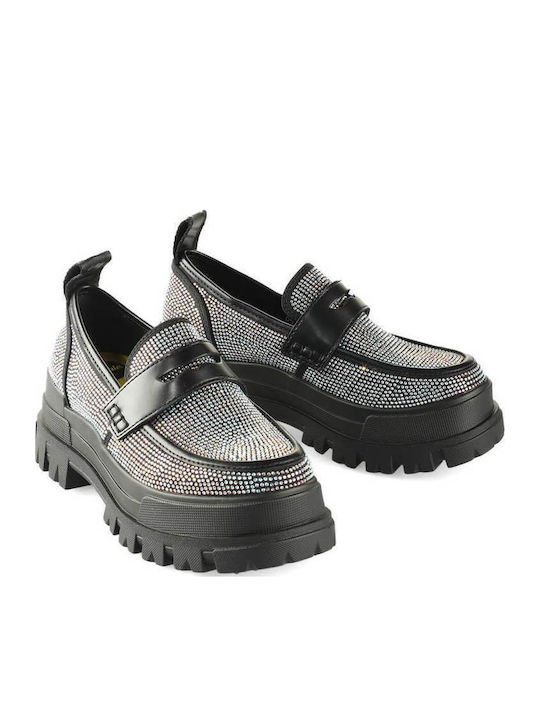 Buffalo Aspha Women's Loafers in Black Color