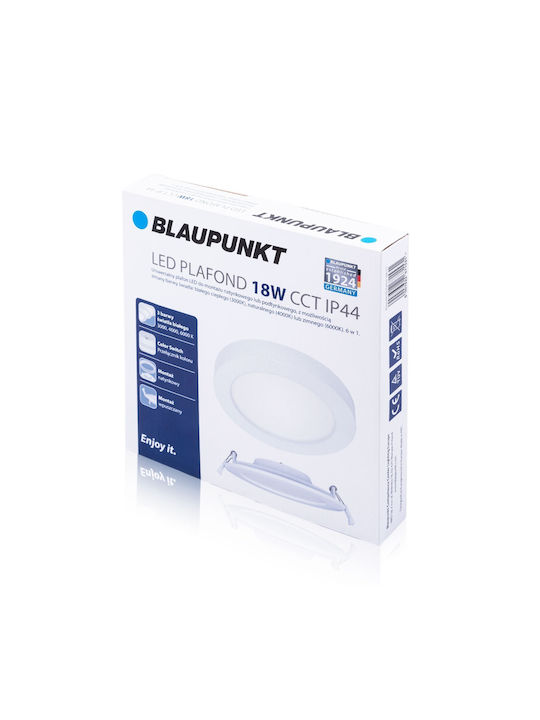 Blaupunkt Led Ceiling Light 18w 6-in-1 Ip44 Light Color Switch
