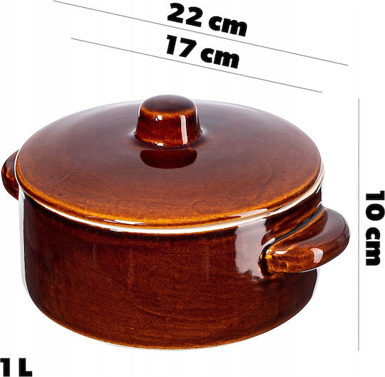 Kadax Oală Ovală Ceramică 1lt 1buc