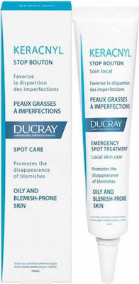 Ducray Keracnyl Topical Emergency Spot Treatment fără culoare Oprire Buton 24h Gel Pentru Față 10ml