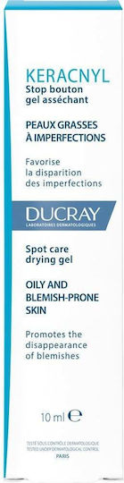 Ducray Keracnyl Topical Emergency Spot Treatment Stop Bouton 24h Gel Face Day 10ml
