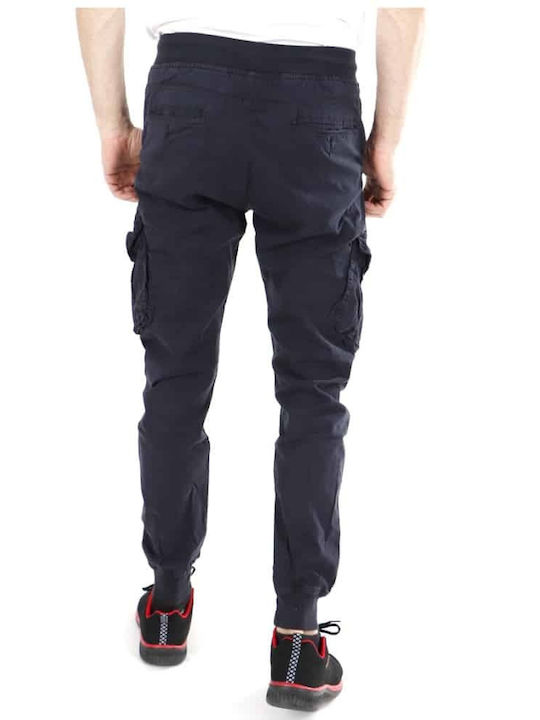 Dsplay Men's Trousers Cargo in Loose Fit BLUE